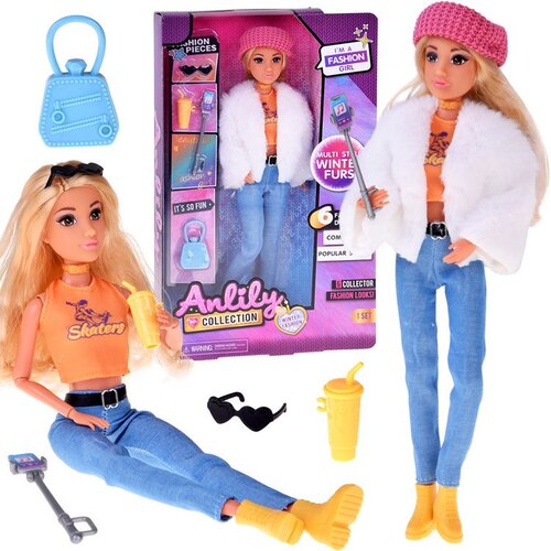  Modni zimski outfit i krzneni dodaci za influencericu Anlily ZA5701 Slike