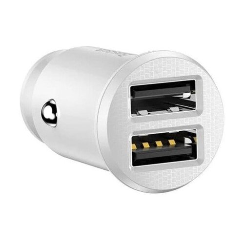 Baseus Grain Car Charger 2x USB 5V 3.1A (bel), (20628777) Cene