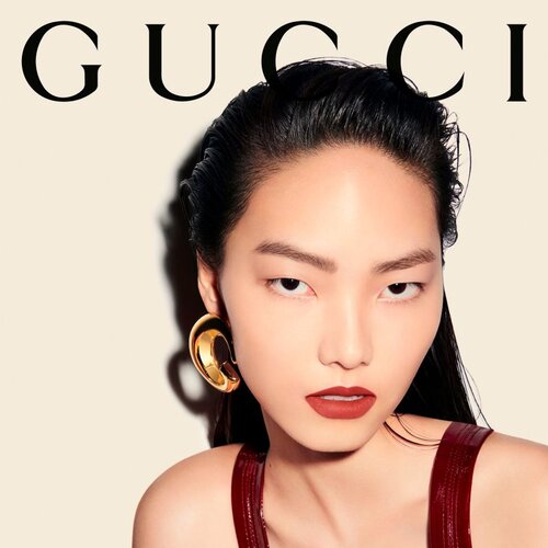 Gucci Beauty Rouge &amp;agrave; L&amp;egrave;vres Matte Lipstick matirajući ruž za usne nijansa 123 Auroral Amber 3.5 g Slike