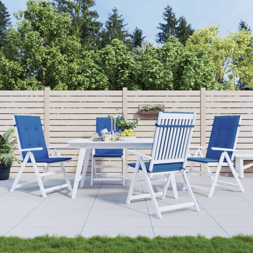  Jastuci za vrtne stolice 4 kom plavi 120 x 50 x 3 cm od tkanine Cijene