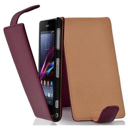 Cadorabo Ohi&scaron;je, združljivo z Sony Xperia Z1 COMPACT v pastelno vijolično - Za&scaron;čitni ovitek v obliki flipa iz teksturiranega umetnega usnja, (20559359) Cene