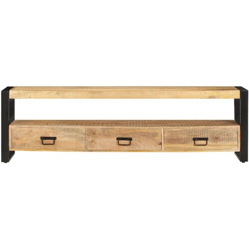 Maison Chic TV omarica - TV stojalo - Televizijska omarica 150x30x45 cm trden mangov les, (21699716) Slike