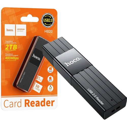 hoco. Bralnik kartic, 2v1, USB - HB20 Mindful Cene