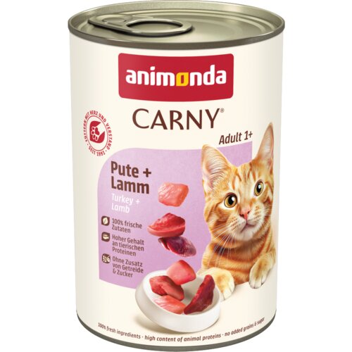  Ekonomično pakiranje animonda Carny adult 24 x 400 g - Puretina i janjetina Cijene