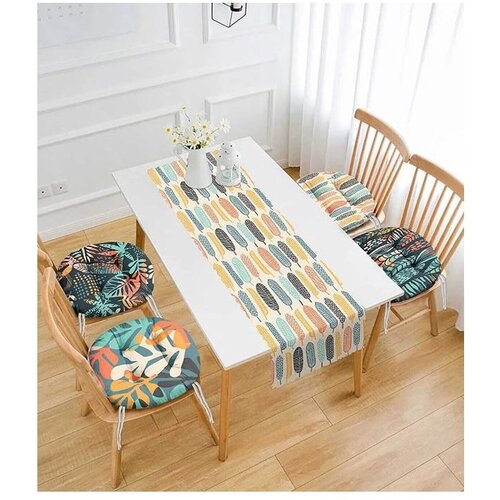Mila Home Nadstolnjak i set jastuka za sjedenje 5 kom Long Leaves &amp;ndash; Slike
