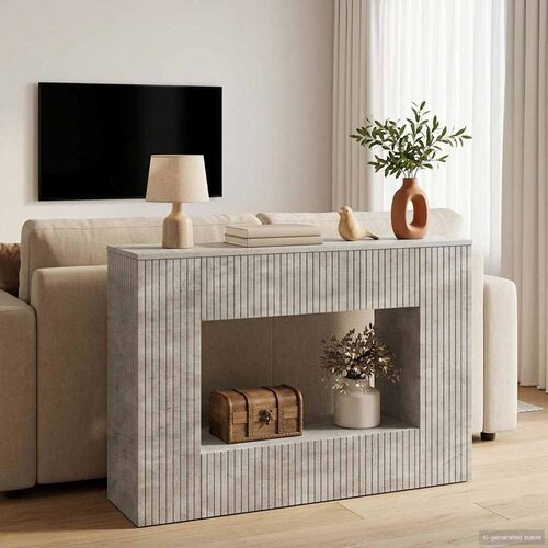  Konzolna stolica Prugasti Betonsko Siva 101 x 29 x 74 cm Cijene