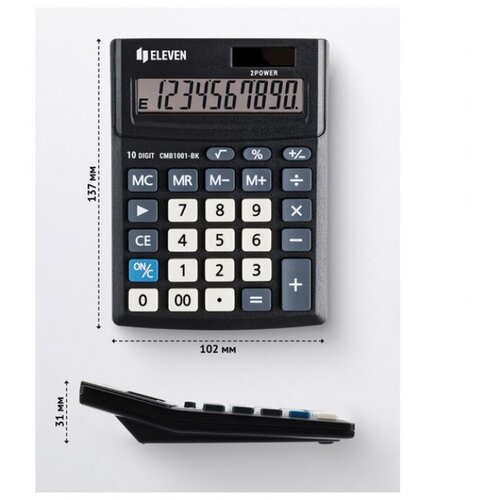  KALKULATOR KOMERCIJALNI 10MJESTA ELEVEN CMB-1001 BK CRNI Slike