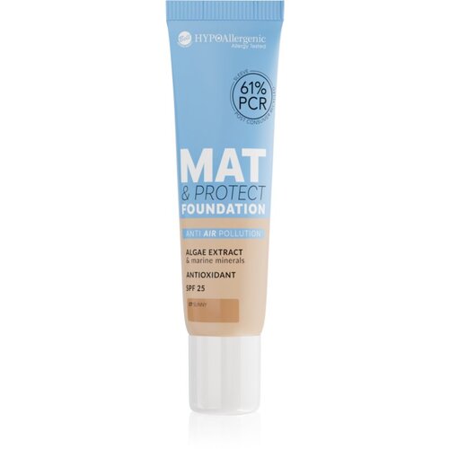 BELL Hypoallergenic dolgoobstojni matirajoči tekoči puder SPF 25 odtenek 07 Sunny 30 g Slike