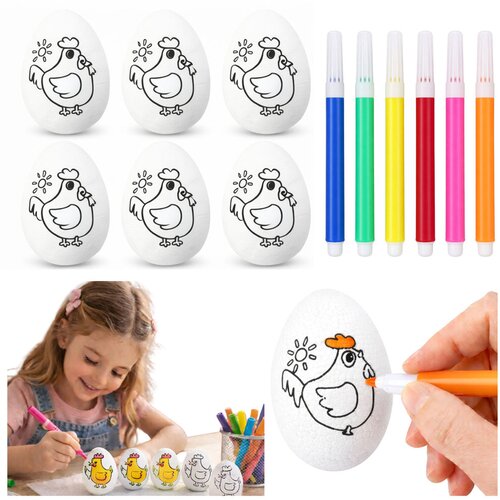  Easter Styrofoam Eggs For Painting Markers Markers Hen 6pcs Cijene