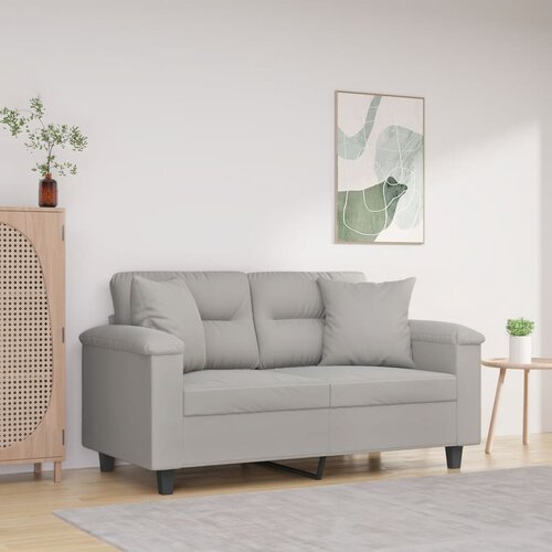 VidaXL Ukrasni jastuci 2 kom svjetlosivi 40 x 40 cm od tkanine Slike