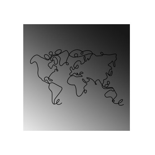Wallity Metalni Ukras Za Zid World Map 2 Slike