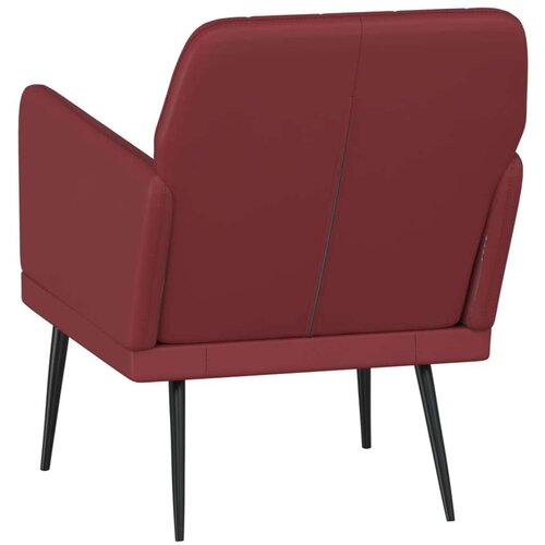  Fotelja crvena boja vina 61 x 78 x 80 cm od umjetne kože - boja crnog vina 1 Slike