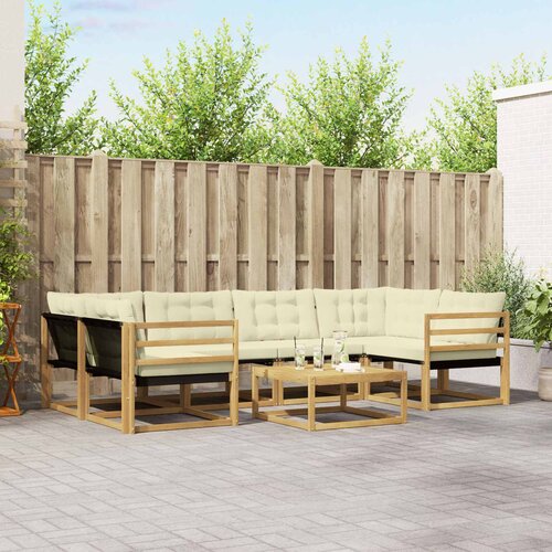  Set vanjskih sofa 7 pcs Bijela i krem 79 x 79 x 37 cm Cene