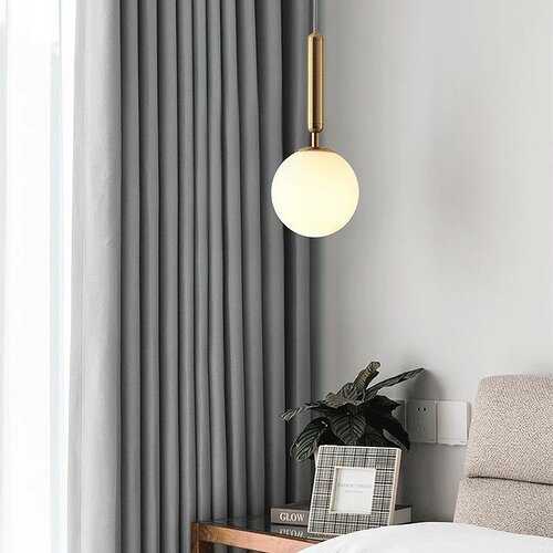 Toolight Luster od staklene kugle s spiralnim visećim svjetlom G108-1W zlato E27 Slike