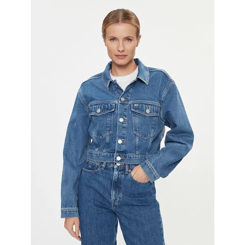 Tommy Jeans Jeans jakna Claire DW0DW16096 Modra Regular Fit