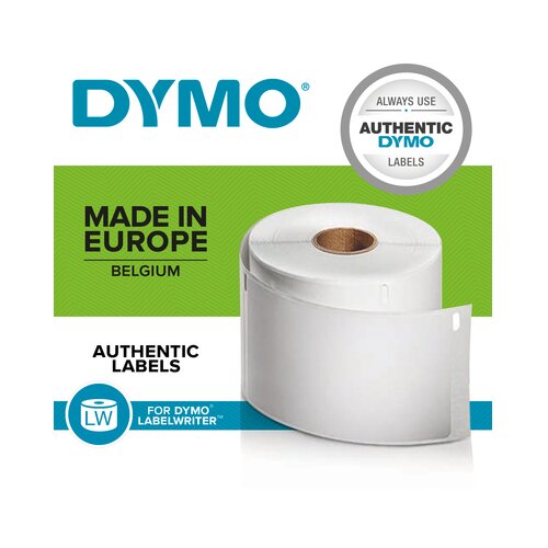 Dymo 89mm x 36mm c&amp;iacute;metikett, feh&amp;eacute;r, 260db/tek. Slike