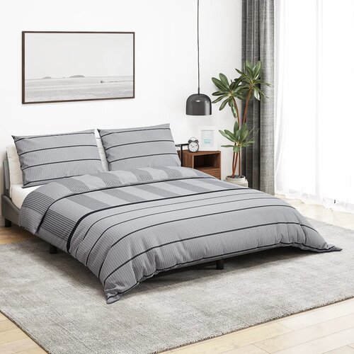 vidaXL Posteljnina siva 200x200 cm bombaž Cene