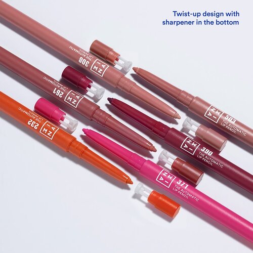 3INA The Automatic Lip Pencil črtalo za ustnice odtenek 250 - Wine red 0.35 g Slike