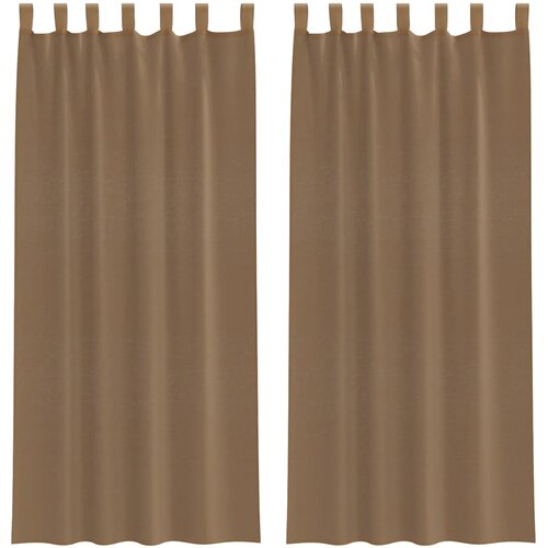 Voile zavjese s petljama 2 kom svijetlosmeđe 140x225 cm Slike