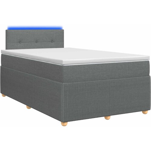  Boxspring krevet s madracem Tamnosiva 120 x 190 cm Tkanina Slike