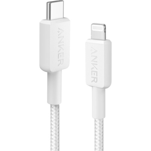 Anker 322 USB tip-C na Lightning kabl M/M 1.8m, 60W, pleteni, beli Slike