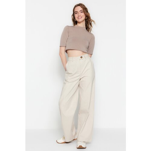 Trendyol Pants - Gray - Wide leg Slike