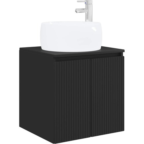  Umivaonik s policom Crna 49,5 x 44,5 x 66 cm Konstruirano drvo Slike