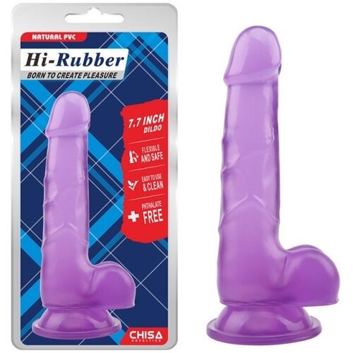 Ljubičasti realistični dildo | Hi-Ruber 19.5 cm Cene