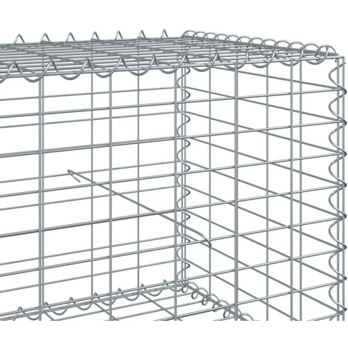 vidaXL Gabionska ko&scaron;ara s poklopcem 1200x100x50 cm pocinčano željezo Cijene