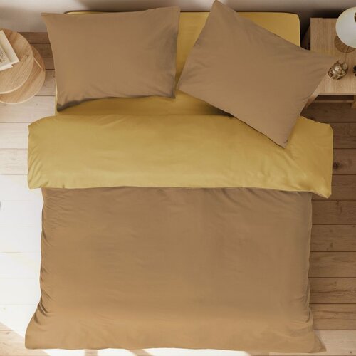  Posteljina CB SIMPLE SET BICOLOR SINGLE - Brown/Mustard Cene