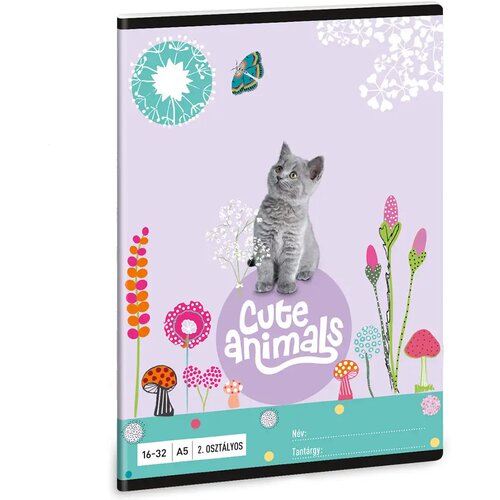 Ars Una Cute Animals - Kitten zvezek z linijami za 2. razred A/5 Cene