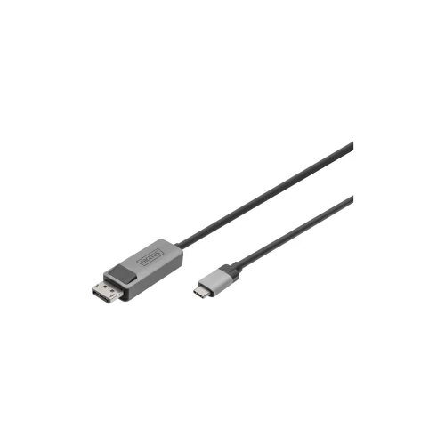 Digitus DB-300334-020-S DisplayPort / USB-C® adapter [1x USB-C® - 1x muški konektor DisplayPort] crna sa zaštitom, okrugli 2 m Cijene