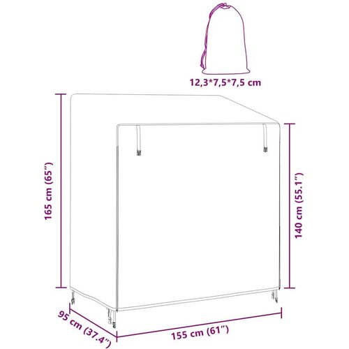 VidaXL Navlaka za vanjsku ljuljačku 155 x 95 x 165 cm Slike