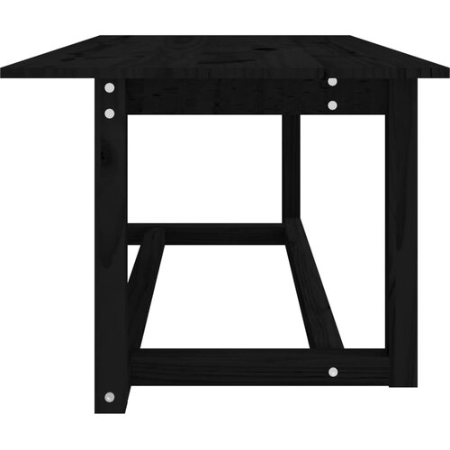  Stolić za kavu crni 110 x 55 x 45 cm od masivne borovine Slike