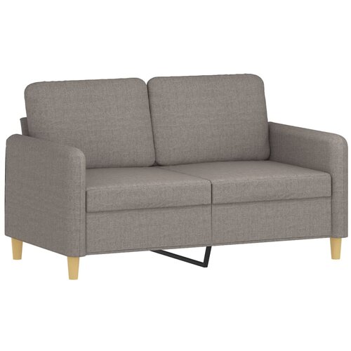  2-dijelni set sofa s jastucima smeđesivi od tkanine Slike