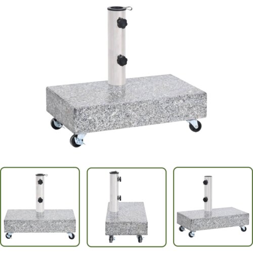 The Living Store Stojalo za senčnik svetlo sivo 45x25x8,3 cm granitno - Podstavek Za Senčnik, (21743390) Slike