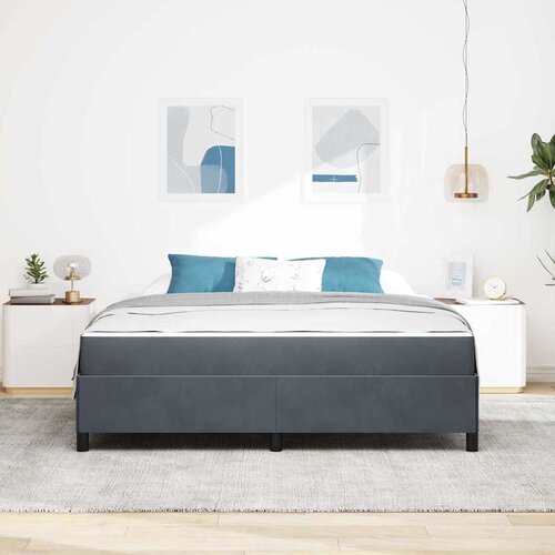  Krevetna konstrukcija Tamno siva 180 x 200 cm tkanina Slike
