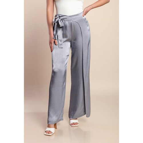 Fenzy Elegantne Dolge Hlače, Svetlo Sive Cene