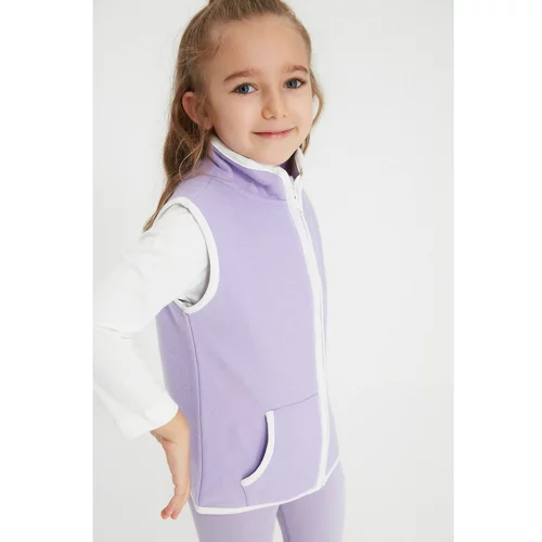 Trendyol Lilac Girl Knitted Thick Fleece Vest