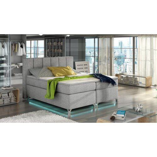 ELTAP Boxspring krevet Basilio s LED rasvjetom i prostorom za pohranu-160x200-Sawana 21 Cijene