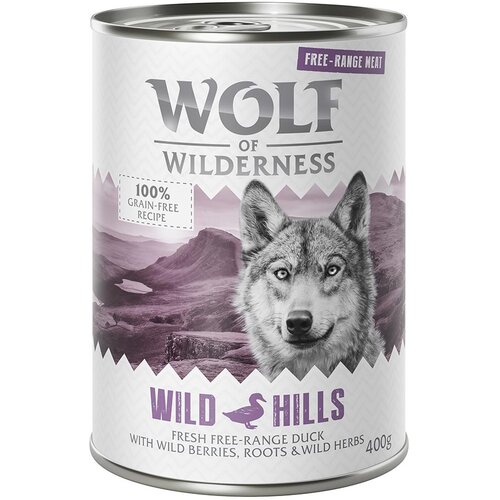 Wolf of Wilderness &amp;quot;Free-Range Meat&amp;quot; 6 x 400 g - Wild Hills - raca iz proste reje Slike