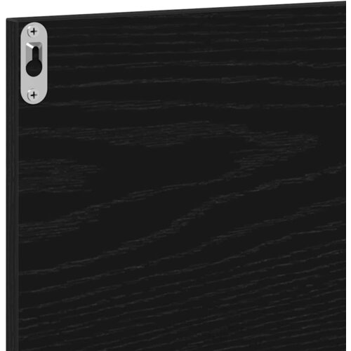  Ogledalo Polica Crni hrast 60 x 10,5 x 37 cm Konstruirano drvo Slike