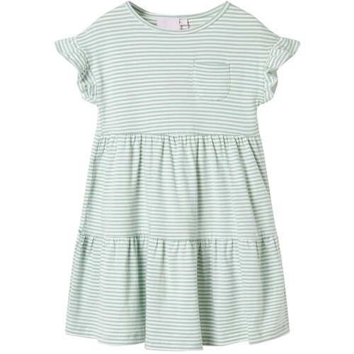 vidaXL Dječja haljina s volanima na rukavima boja mente 140 Cijene