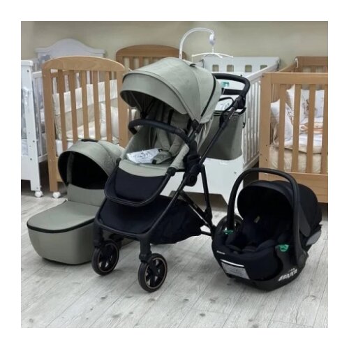 Kolica Thea 3in1 premium set sa autosedi&scaron;tem I-Xtend I-size i tvrdom korpom Army Green KKB20136 XTSET Cene