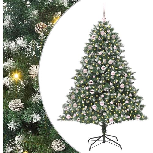 vidaXL Umestno božično drevo med 300 LED Zelena 126 x 126 x 180 cm Cene