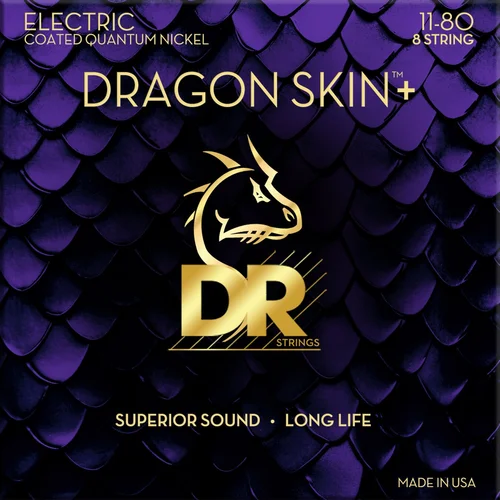 Dr Strings Dragon Skin+ Coated 8 string Heavy 11-80 Žice za električnu gitaru