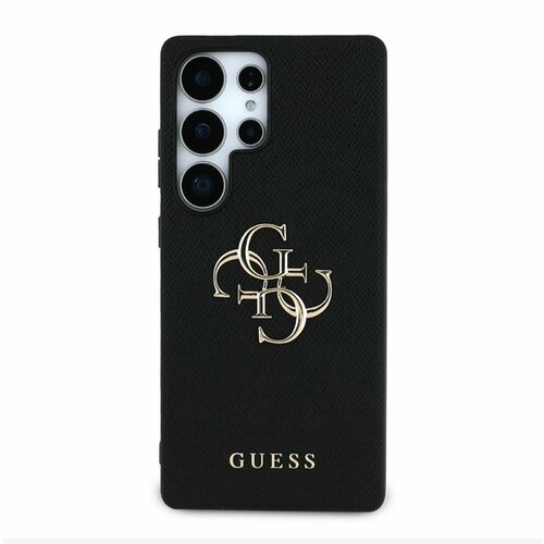 Guess PU Grained 4G Metal Logo Zadn&amp;iacute; Kryt pro Samsung Galaxy S25 Ultra Black Ovitek za telefon Vijolična Slike
