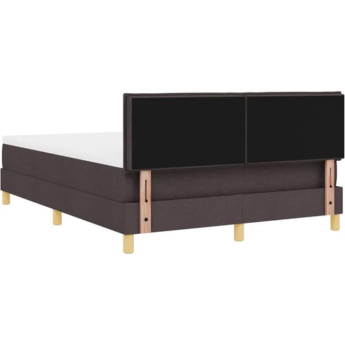  LED Box Spring Krevet Tamno smeđa 140 x 200 cm tkanina Slike