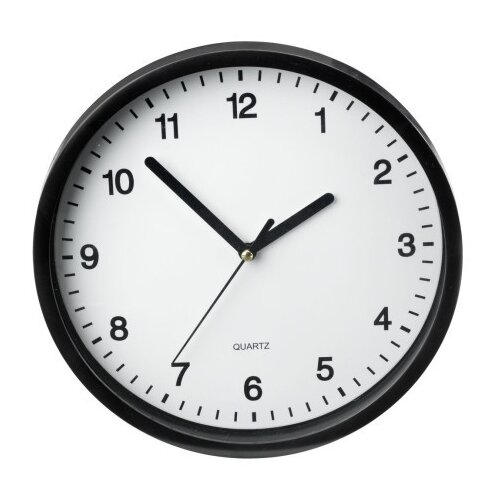  Zidni sat Elvart fi 22cm crna/bela ( 4900001 ) Cene