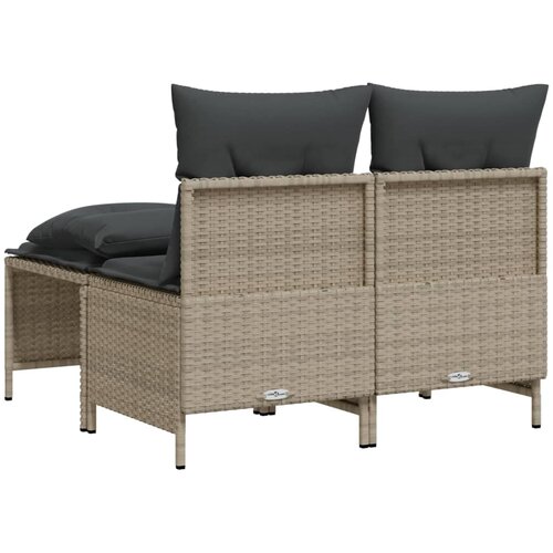  4-dijelni set vrtnih sofa s jastucima svijetlosivi poliratan Slike